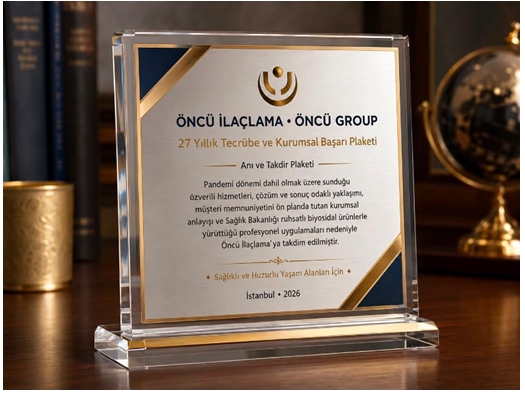 Öncü İlaçlama plaket görseli